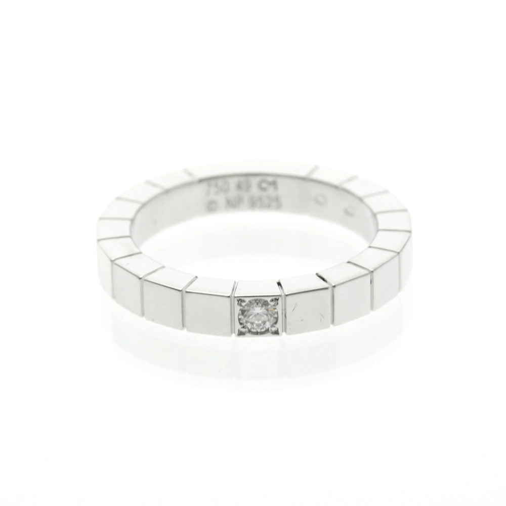 CARTIER Authentic 18k Silver Diamond Lanier Ring